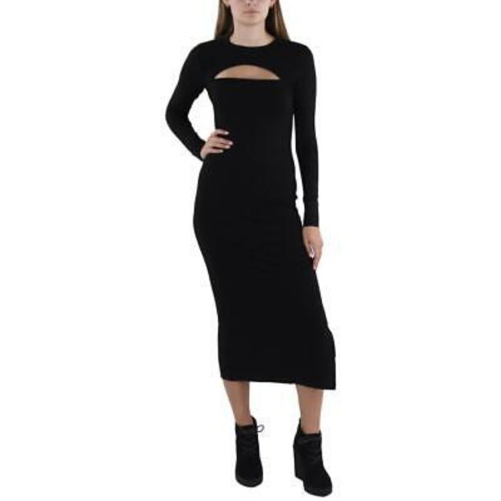 ASOS Miss Selfridge Long Sleeve Midi/Maxi Sweater Dress with Cut Out Size 10